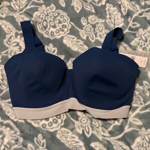 Natori Deep Blue and White Bra